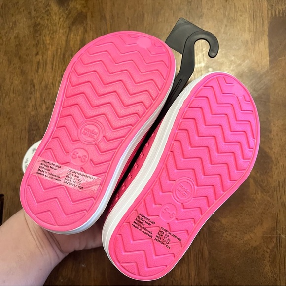 NWT Wonder Nation Eva Pink and White Slip-On Sneakers Toddler Girl Size 5/6 - Picture 6 of 7